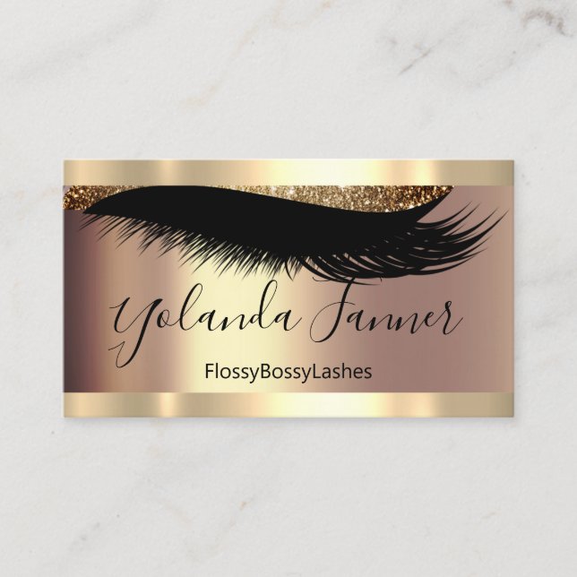 Professional Makeup Artist Eyelash Unique Modern B Business Card (Front)