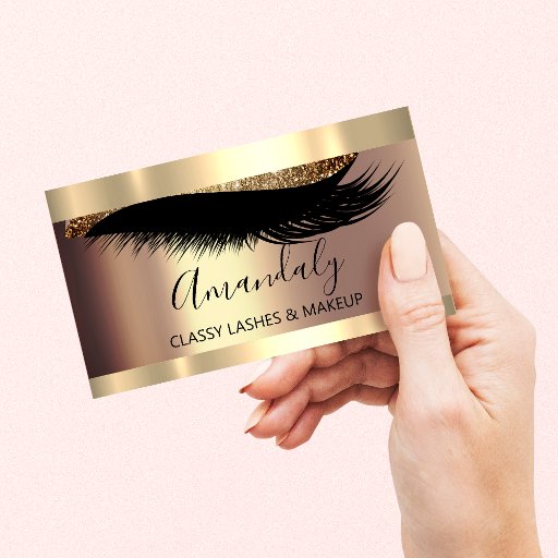 Customizable Professional Makeup Artist Eyelash Unique Modern Business Card