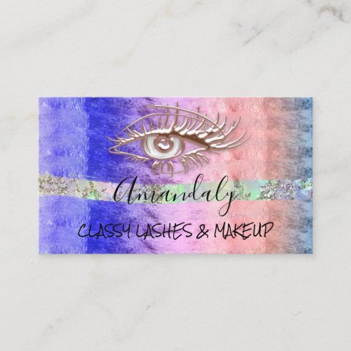 Professional Makeup Artist Eyelashes Rose Strokes Business Card