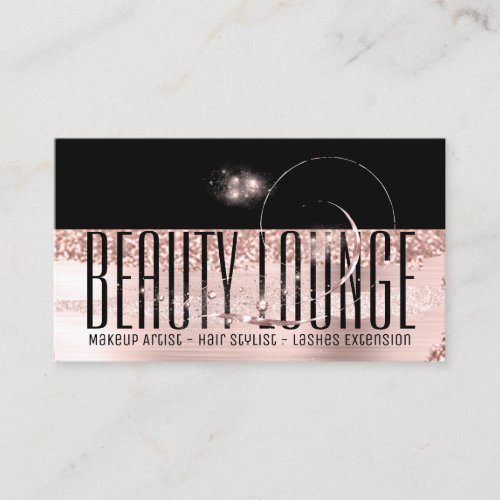 Professional Makeup Artist Hair Modern Rose Business Card