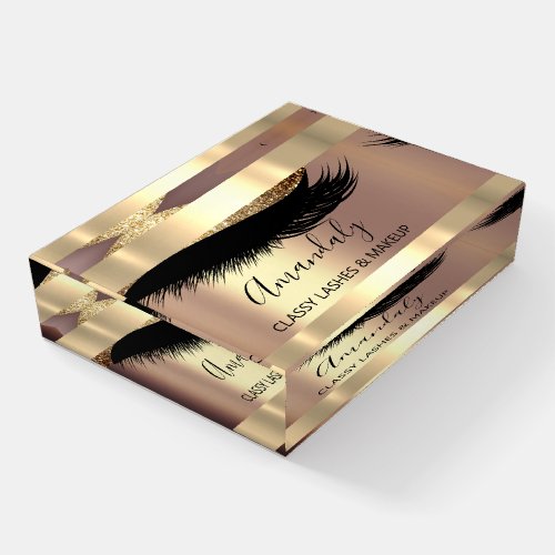 Professional Makeup Artist Lashes Extension Gold Paperweight