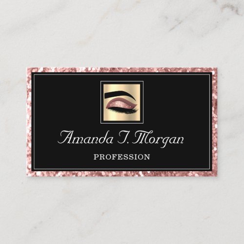 Professional Makeup Artist Lashes Microblading Business Card