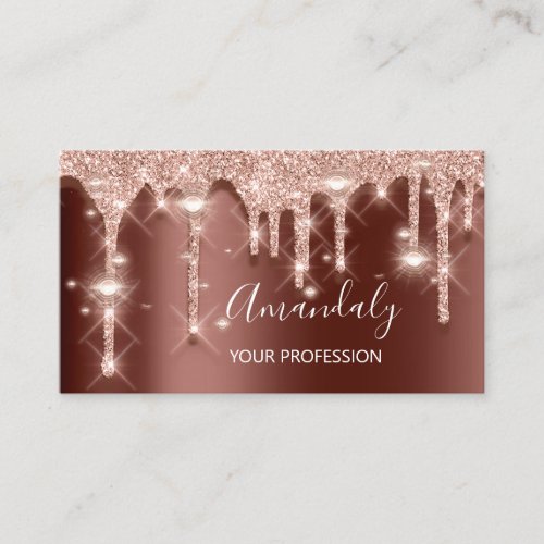 Professional Makeup Artist Lashes Rose Futuristic Business Card