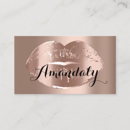 Professional Makeup Artist Lips Kiss Blush Rose Business Card