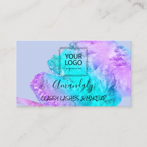 Professional Makeup Artist Logo Paint Ocean Busine Business Card