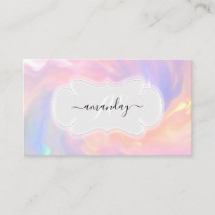 Professional Makeup Artist Nails Lash Holograph Business Card