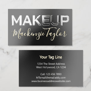 Professional Makeup Artist Personalized Foil Spot Gloss Business Cards