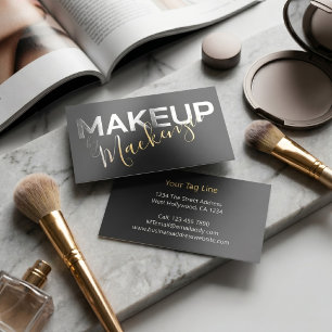 Professional Makeup Artist Personalized Foil Spot Gloss Business Cards