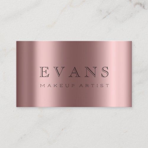 Professional Makeup Artist Rose Appointment Card