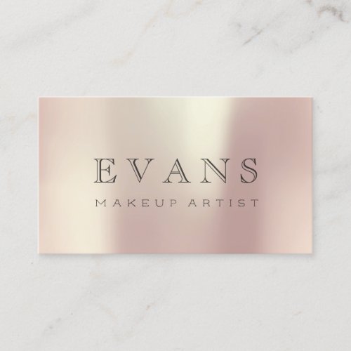 Professional Makeup Artist Rose Blush Skinny Pearl Appointment Card