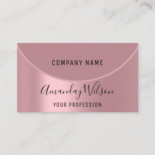 Professional Makeup Artist Rose Modern Blush Business Card