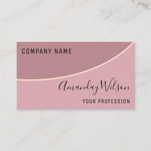 Professional Makeup Artist Rose Modern Pink Blush Business Card