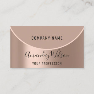 Professional Makeup Artist Rose Modern Skin Elegan Business Card