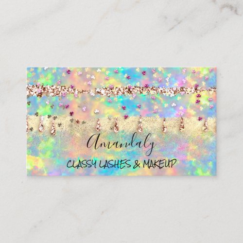 Professional Makeup Eyelash Cosmetic Holograph SPA Business Card