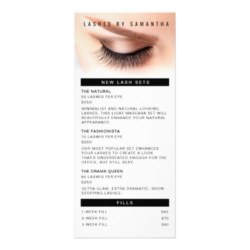 Professional MakeupEyelashEyebrow Service Menu