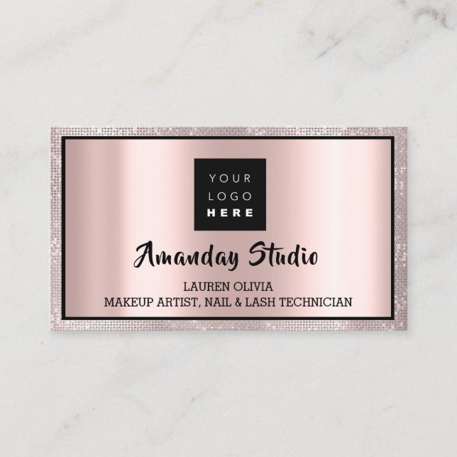Professional Makeup Eyelash Logo Appointment Card (Front)