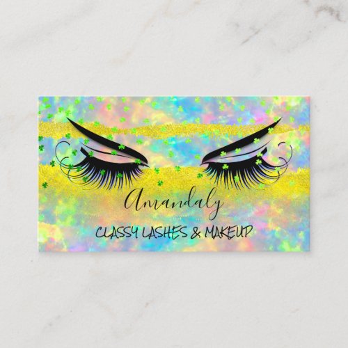 Professional Makeup Eyelash Microblade Clover Business Card