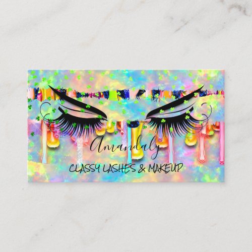 Professional Makeup Eyelash Microblade Drips Business Card