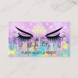 Professional Makeup Eyelash Microblade Drips Nails Business Card