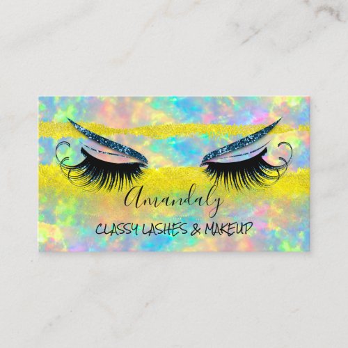 Professional Makeup Eyelash Microblade Holograph Business Card
