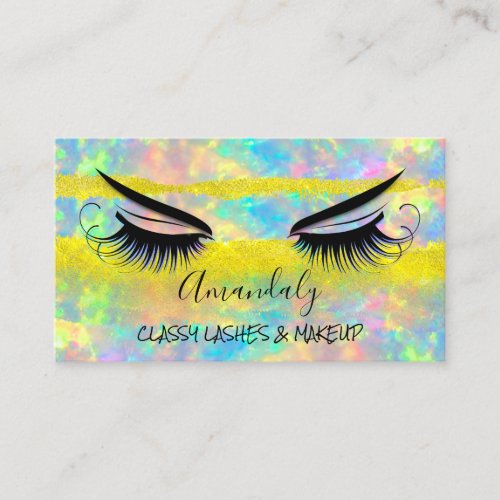 Professional Makeup Eyelash Microblade Yellow Stro Business Card