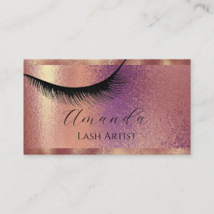 Professional Makeup Lash Artist Esthetician Glitte Business Card