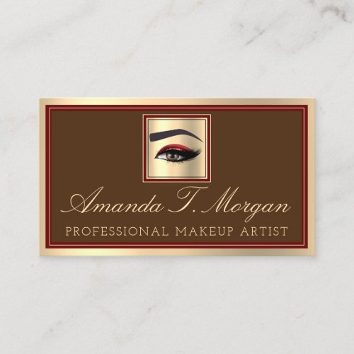 Professional Makeup Lash Extension Eyebrows Skinny Business Card