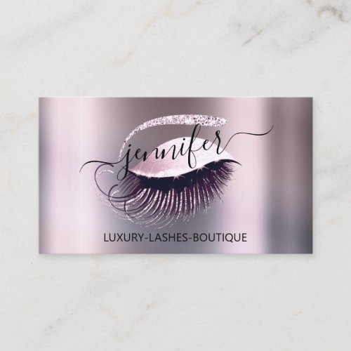 Professional Makeup Lash QR Code Pink Smoky Business Card