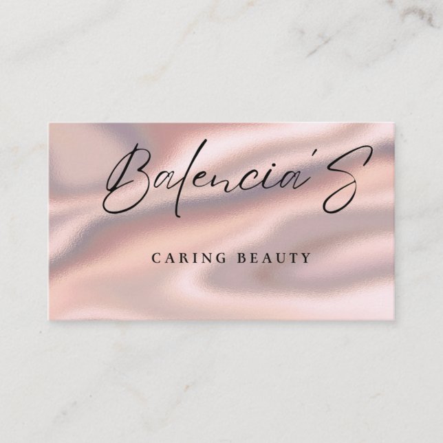 Professional Makeup & Skincare Artist Business Card (Front)