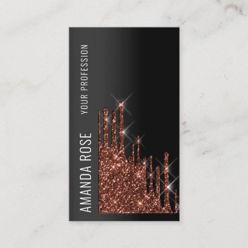 Professional Makeup VIP Event Planner Drip Brown Business Card