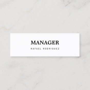 Professional Manager Mini Business Card by RicardoArtes at Zazzle