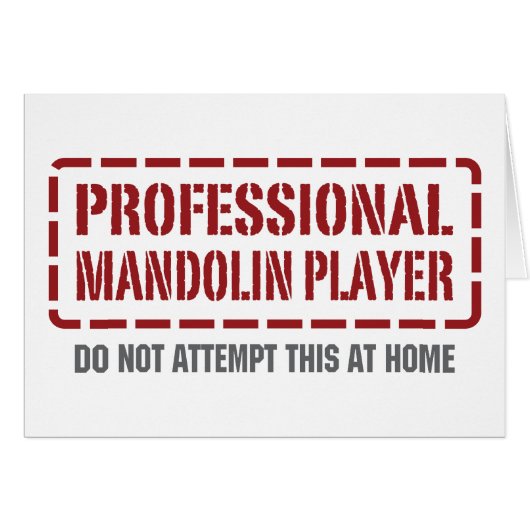 Professional Mandolin Player Cards (Front Horizontal)