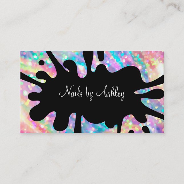 Professional Manicure Nail Tech Business Card (Front)