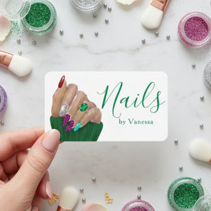 Professional Manicurist Nail Artist Design Stylish Business Card