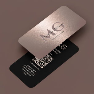 Professional Marketing Faux Copper Bronze Rosegold Business Card