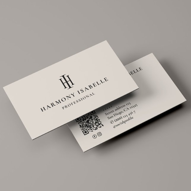 Professional Marketing Initials Monogram Logo  Business Card (Creator Uploaded)