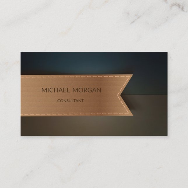 Professional Masculine Retro Business Card (Front)