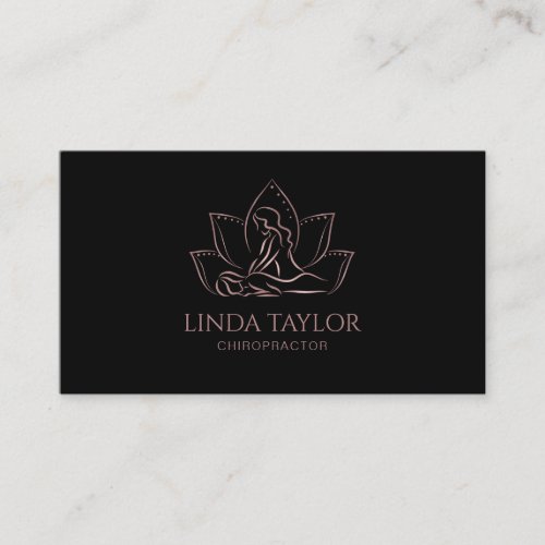 Professional Massage Therapist Lotus CHIROPRACTOR  Business Card