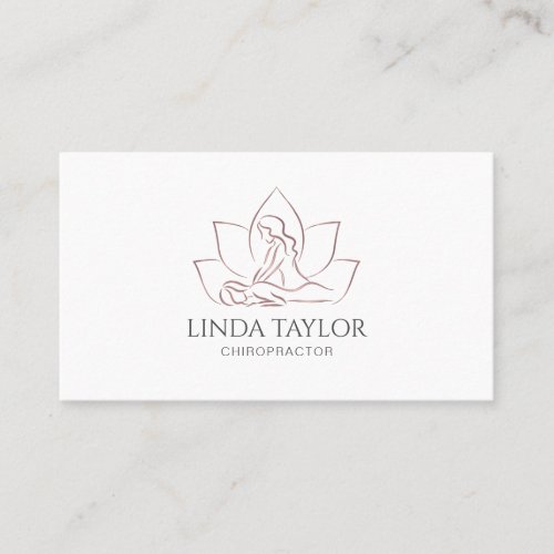 Professional Massage Therapist Lotus CHIROPRACTOR  Business Card