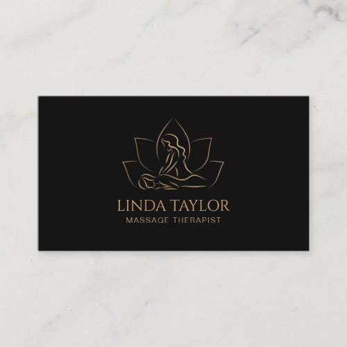 Professional Massage Therapist Lotus Spa Medical B Business Card