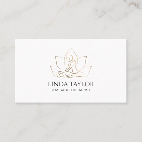 Professional Massage Therapist Lotus Spa Medical Business Card