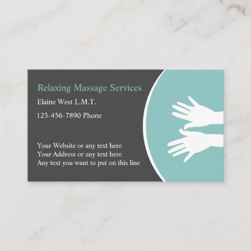 Professional Massage Therapy Business Card