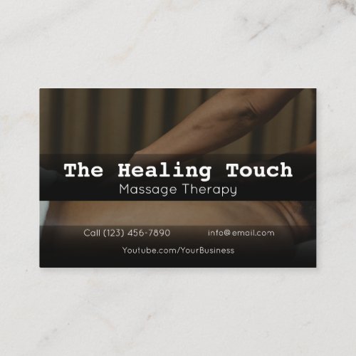 Professional Massage Therapy Masseuse Relaxation Business Card