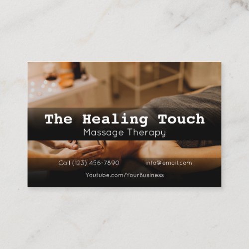 Professional Massage Therapy Masseuse Relaxation Business Card