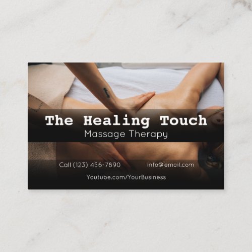 Professional Massage Therapy Masseuse Relaxation Business Card