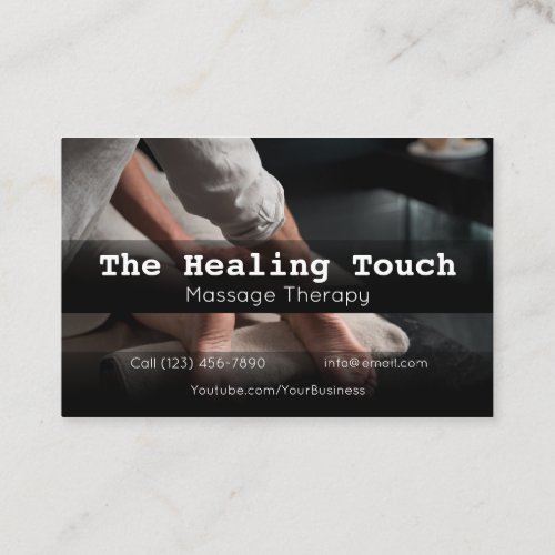 Professional Massage Therapy Masseuse Relaxation Business Card