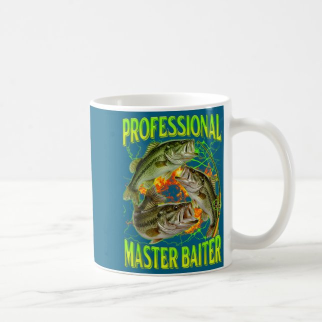 Professional Master Baiter Funny Fishing Meme Boot Coffee Mug (Right)