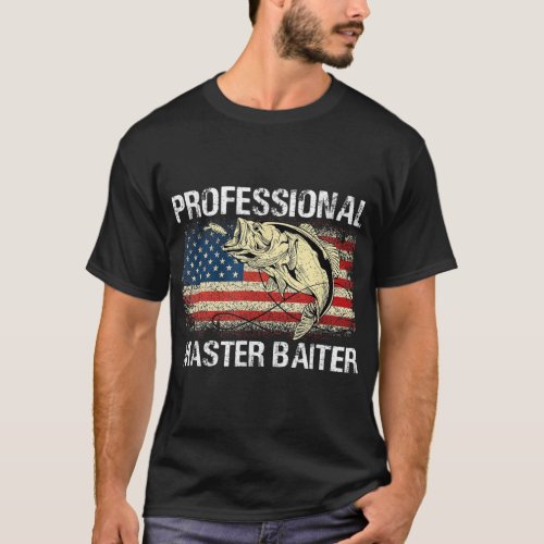 Professional Master Baiter Retro American Flag T_Shirt