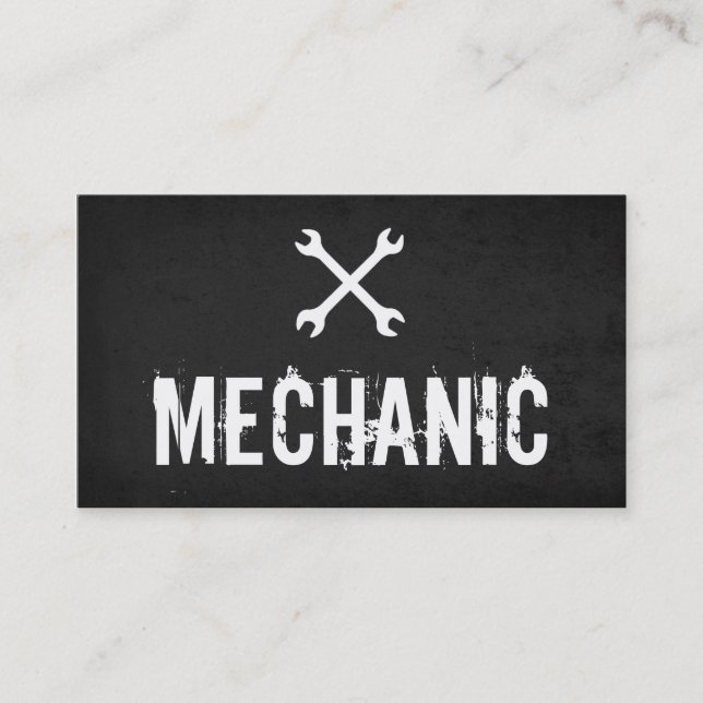 Professional Mechanic Automotive Business cards (Front)