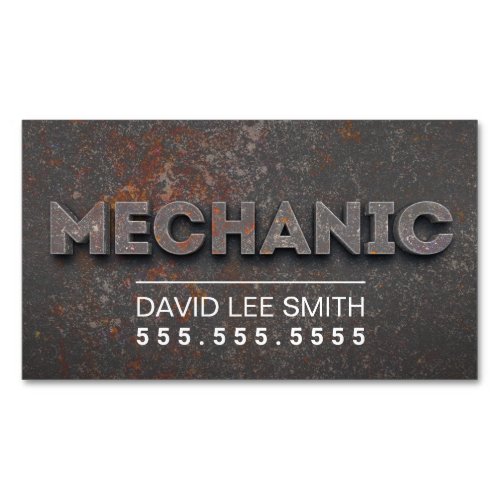 Professional Mechanic Business Card Magnet